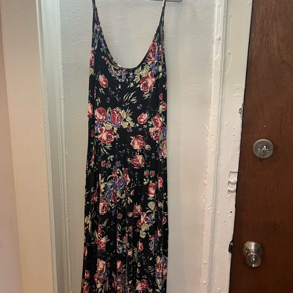Reformation Black Floral Maxi Dress